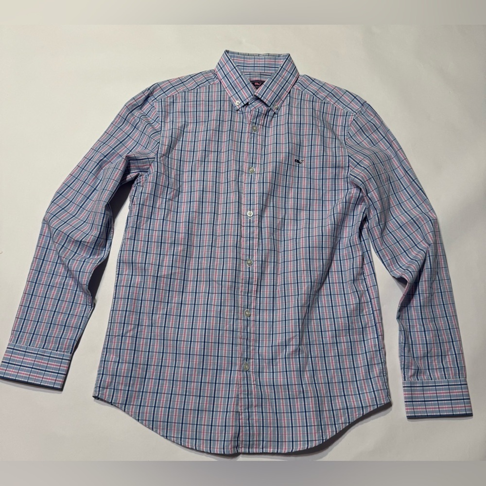 Vineyard Vines Long Sleeve Button Shirt Men's Multicolor Whale Shirt Medium